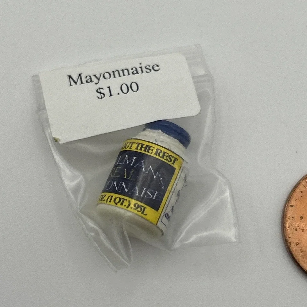 Handmade By Artist Miniature Dollhouse Food‎ mayonnaise 1:12